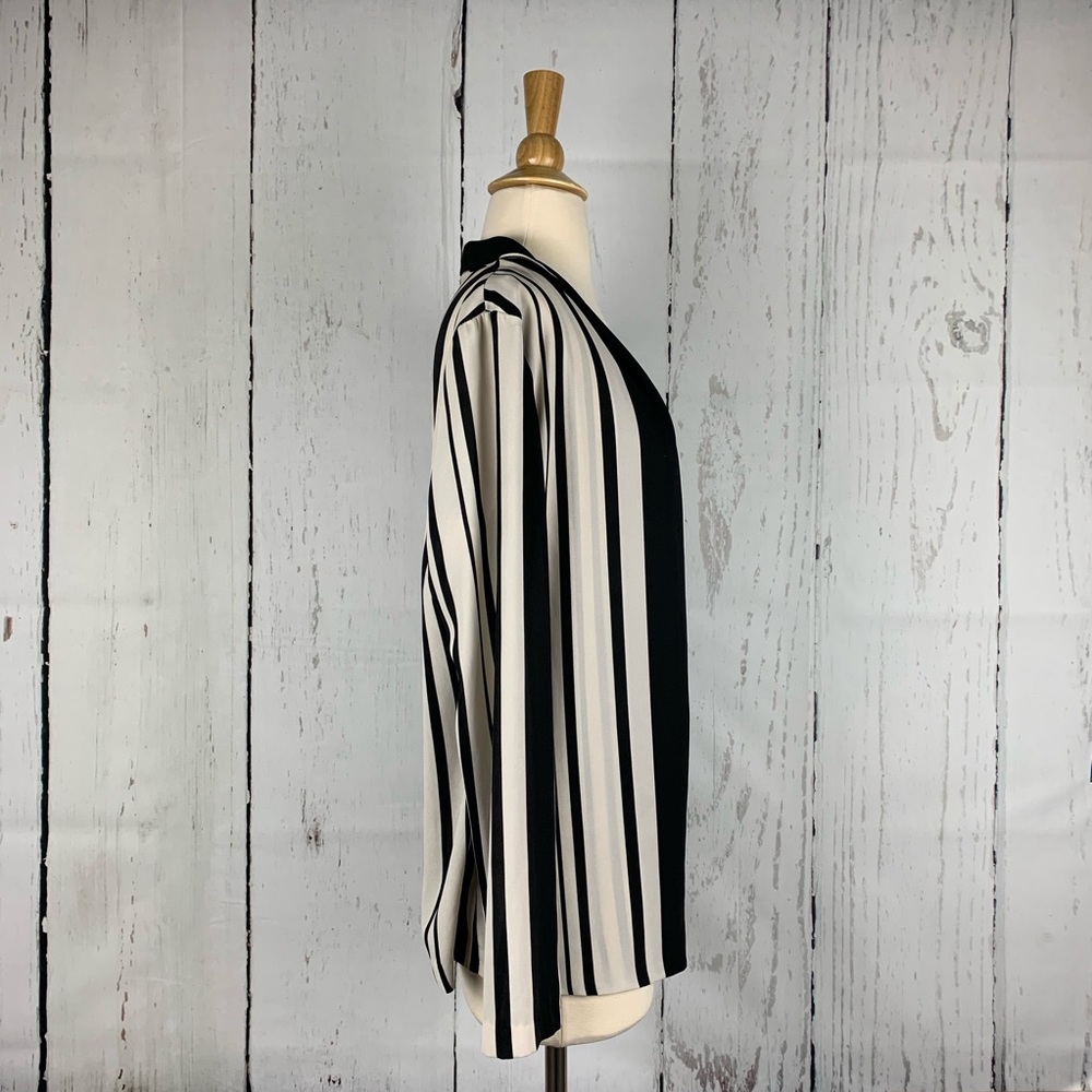 NORDSTROM || LUSH Striped Drape Front Blazer - Picture 4 of 7